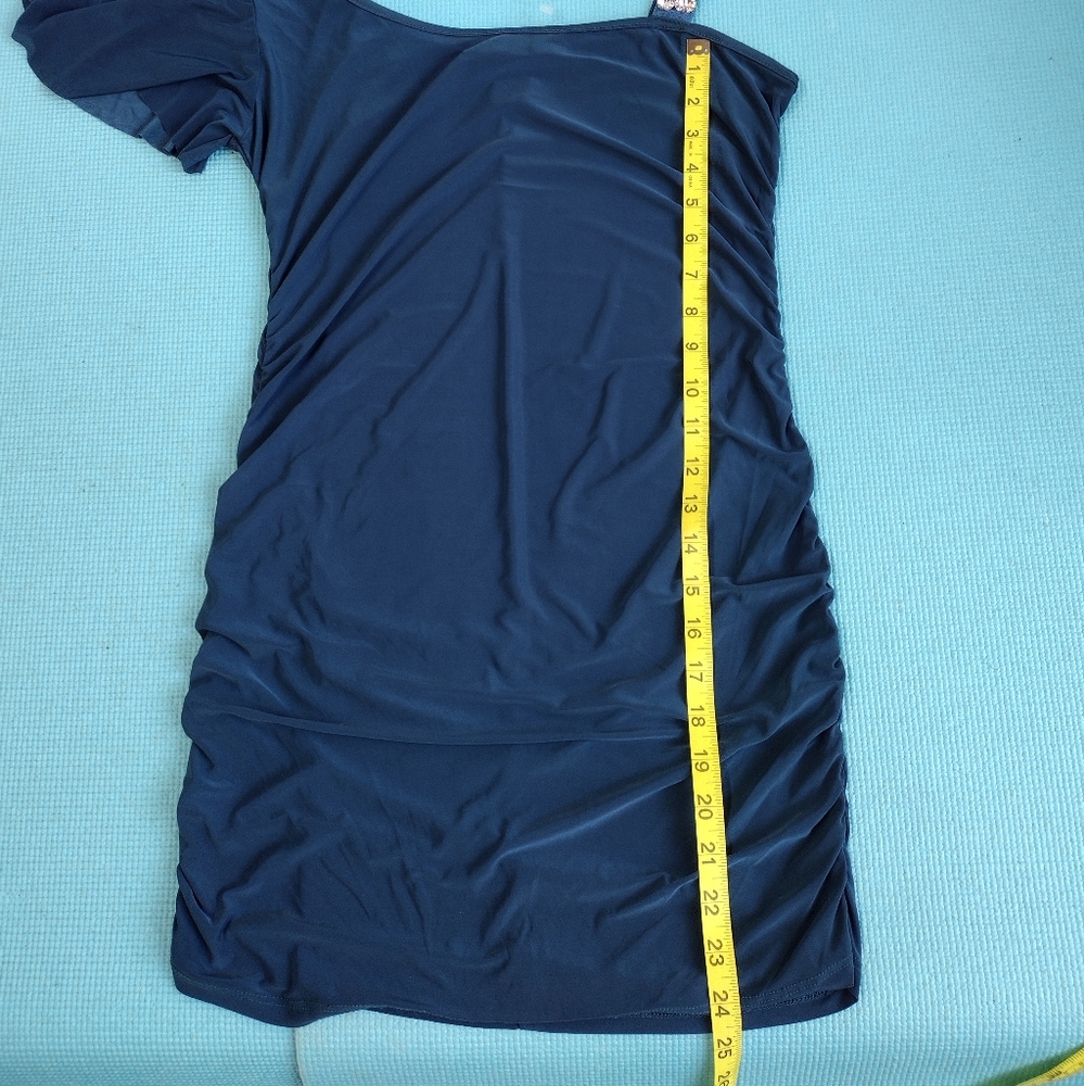 NEW Carpe Diem One Shoulder Ruched Party Dress Size L - Picture 9 of 11